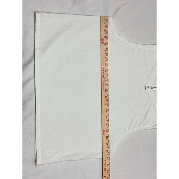 NWT All In Motion Women's Muscle Tank Top Sleeveless White Size L Boxy Fit - Picture 6 of 6